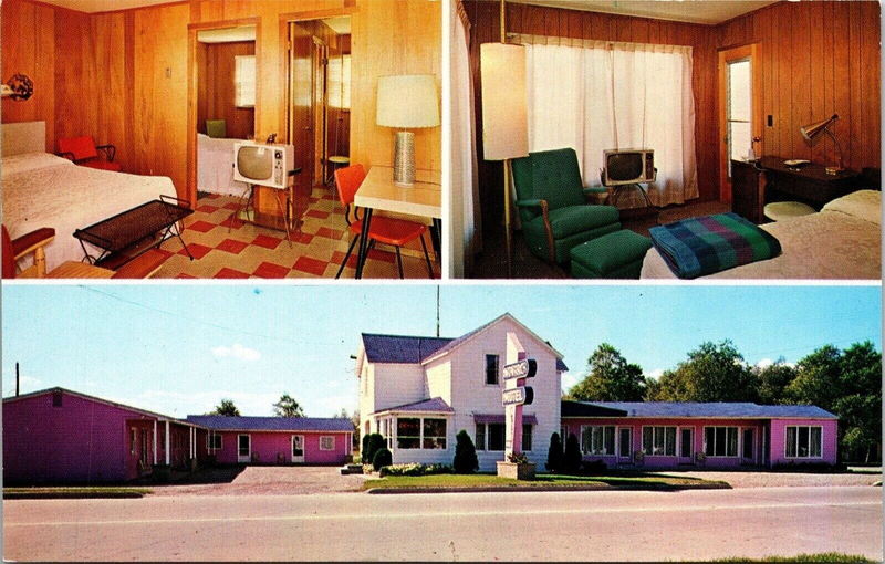 Monarch Motel - Old Postcard